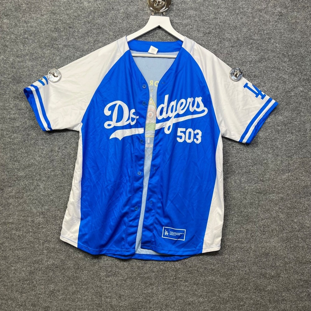 Los Angeles Dodgers #503 Salvadoran Heritage Night Baseball Jersey Men's - XL